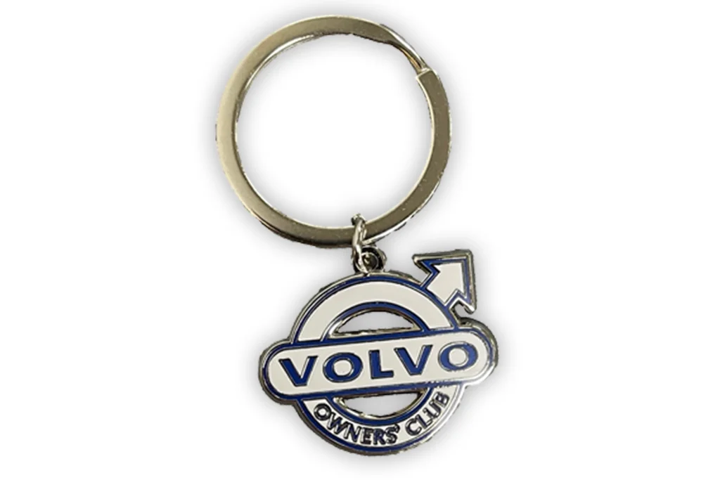 Metal keyring featuring the club logo on the fob